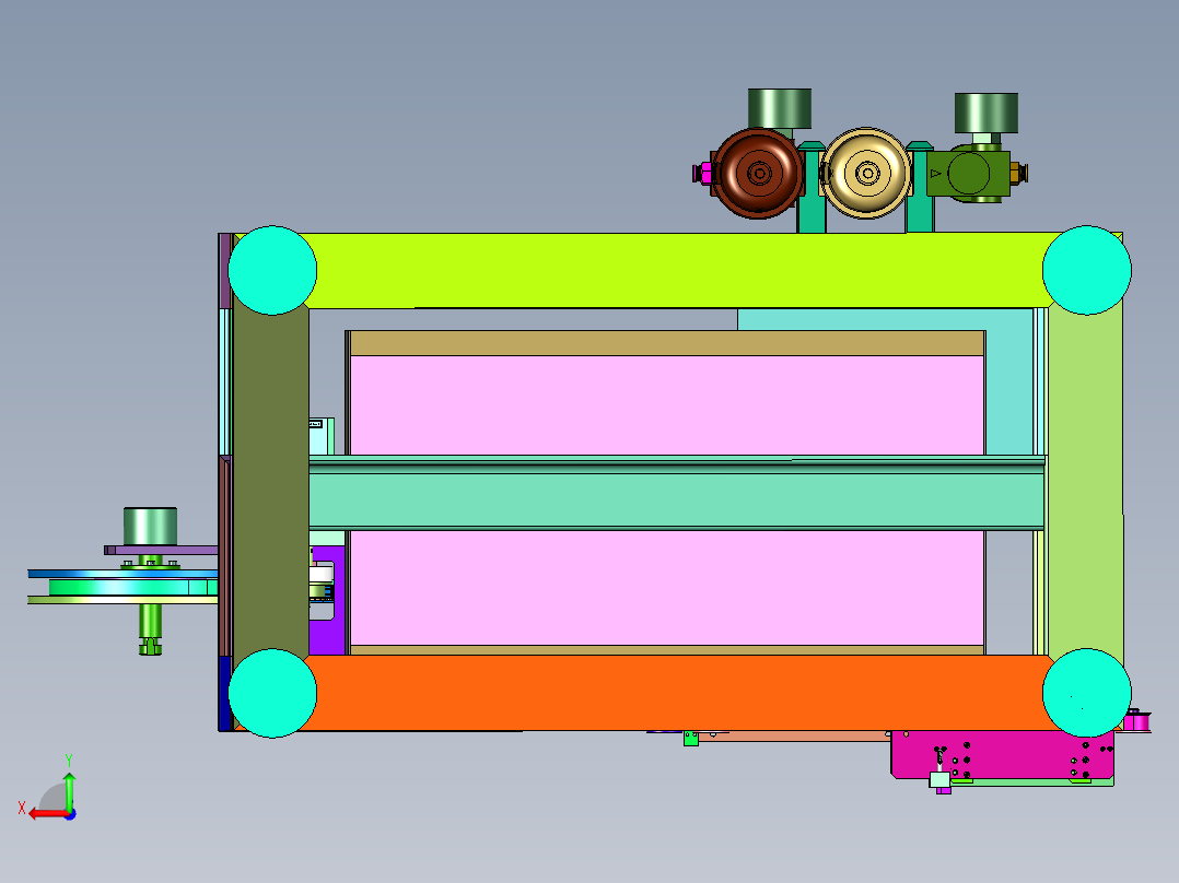 转盘摇臂五金电子元器件散装料编带设备后视图