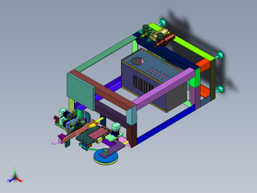 转盘摇臂五金电子元器件散装料编带设备正等轴测缩略图