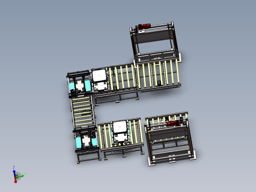 滚筒线上下物料组装线sw18可编辑