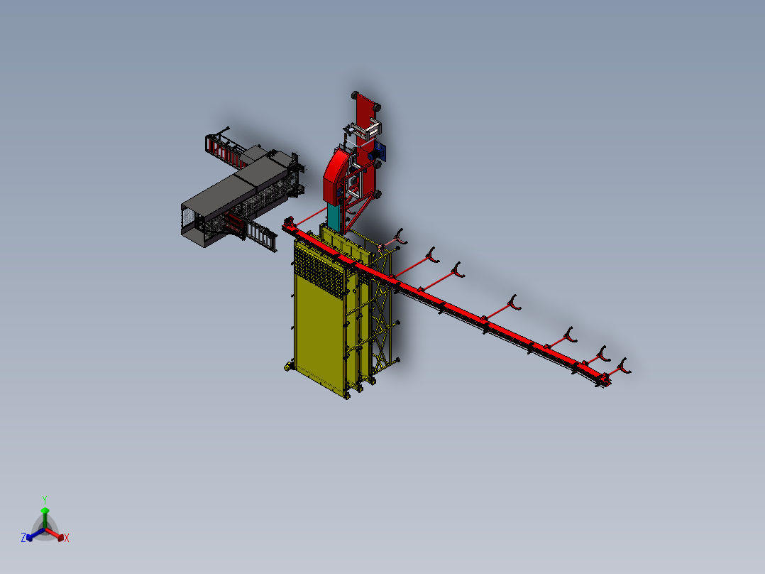 金属铝渣自动打包生产设备sw17正等轴测图