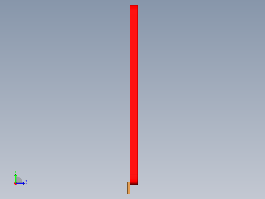 一款平板电脑外壳铣外形+LOGO程序模型左视图