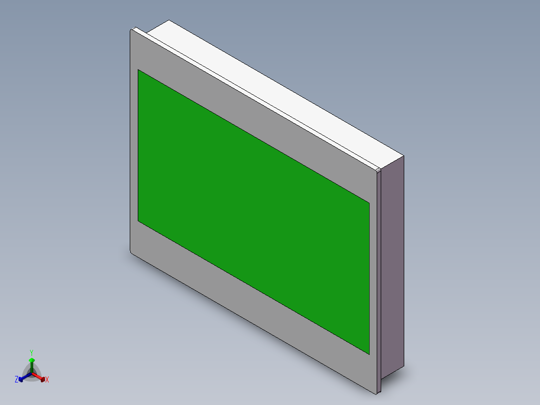 上料触摸屏幕10寸-机架正等轴测图