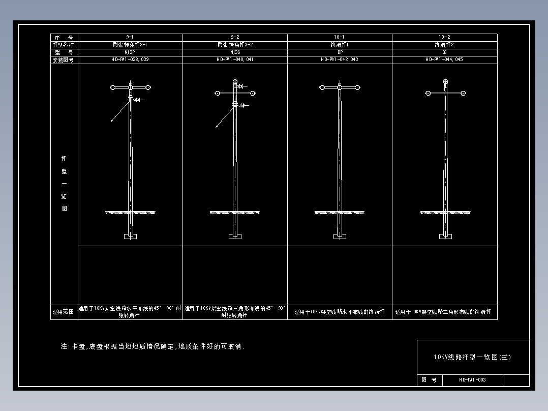 003 杆型一览图3