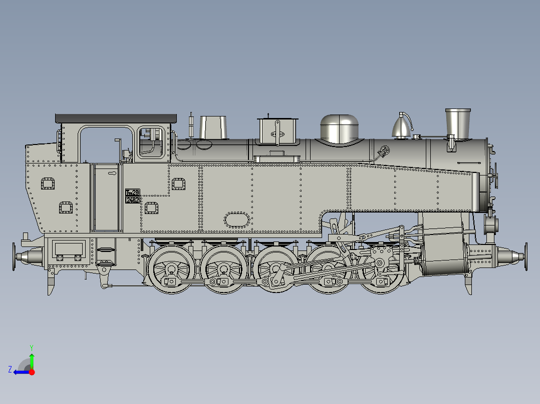 火车、动车、高铁(27)右视图