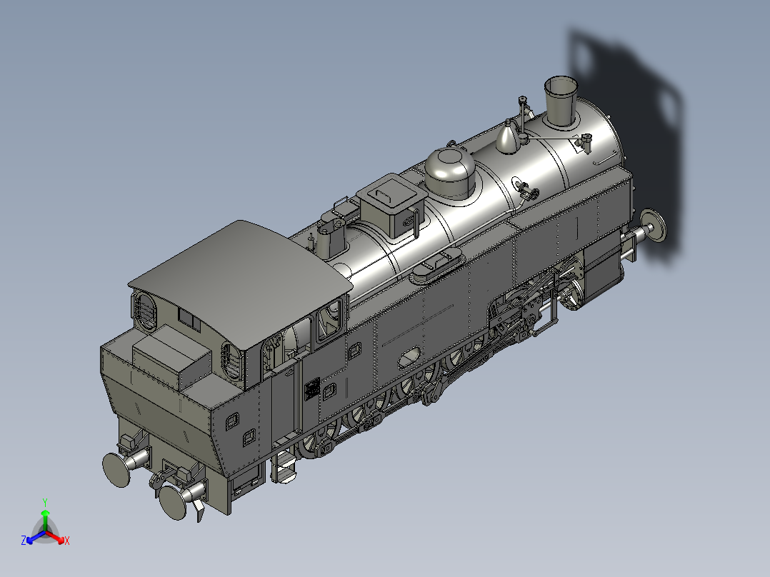 火车、动车、高铁(27)正等轴测图