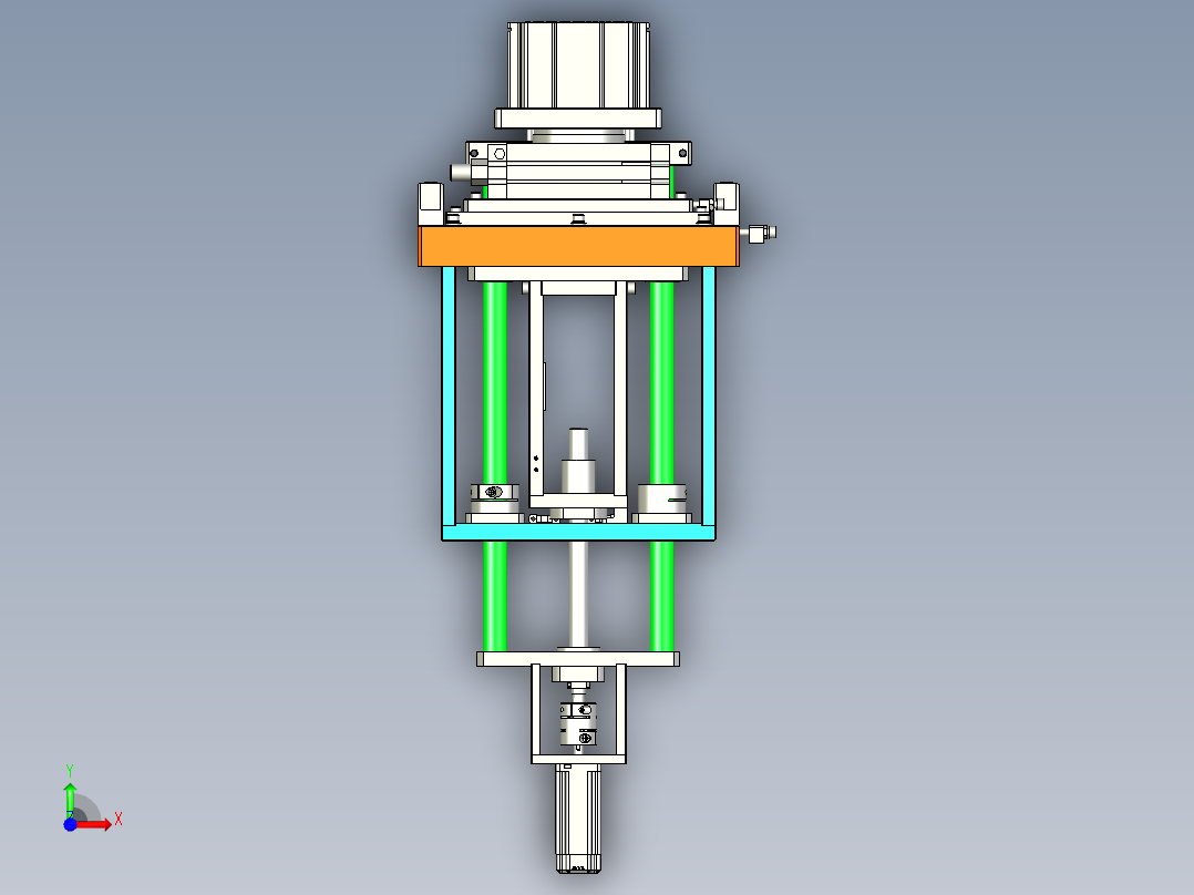 自动供料装置设计模型前视图