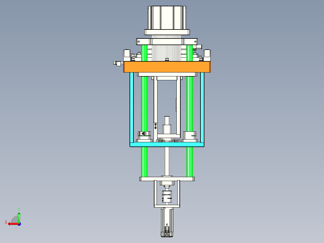 自动供料装置设计模型后视图