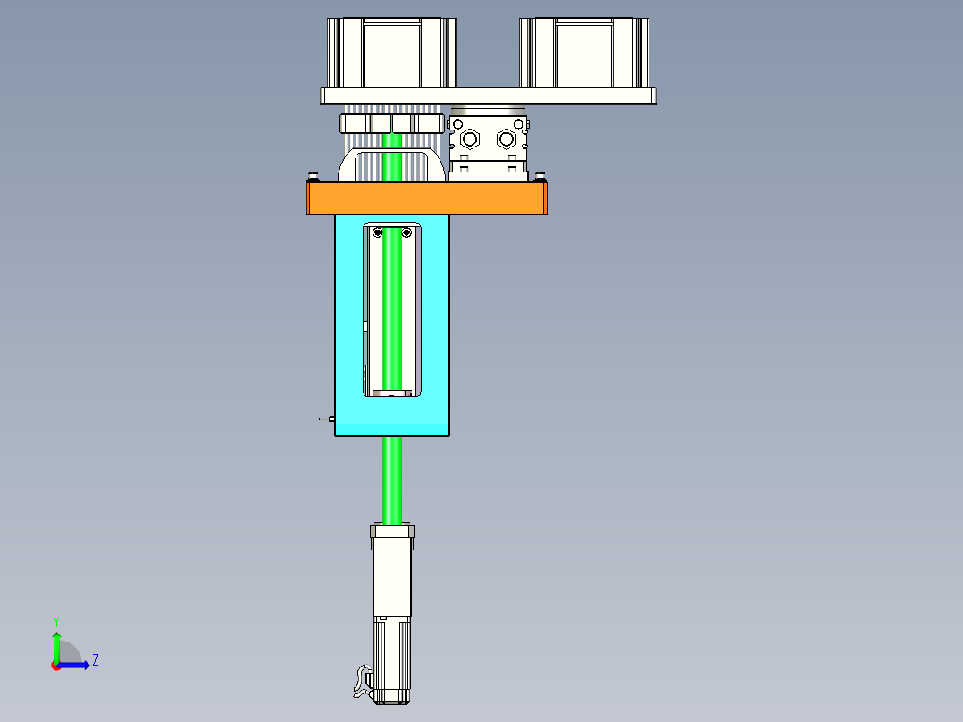 自动供料装置设计模型左视图
