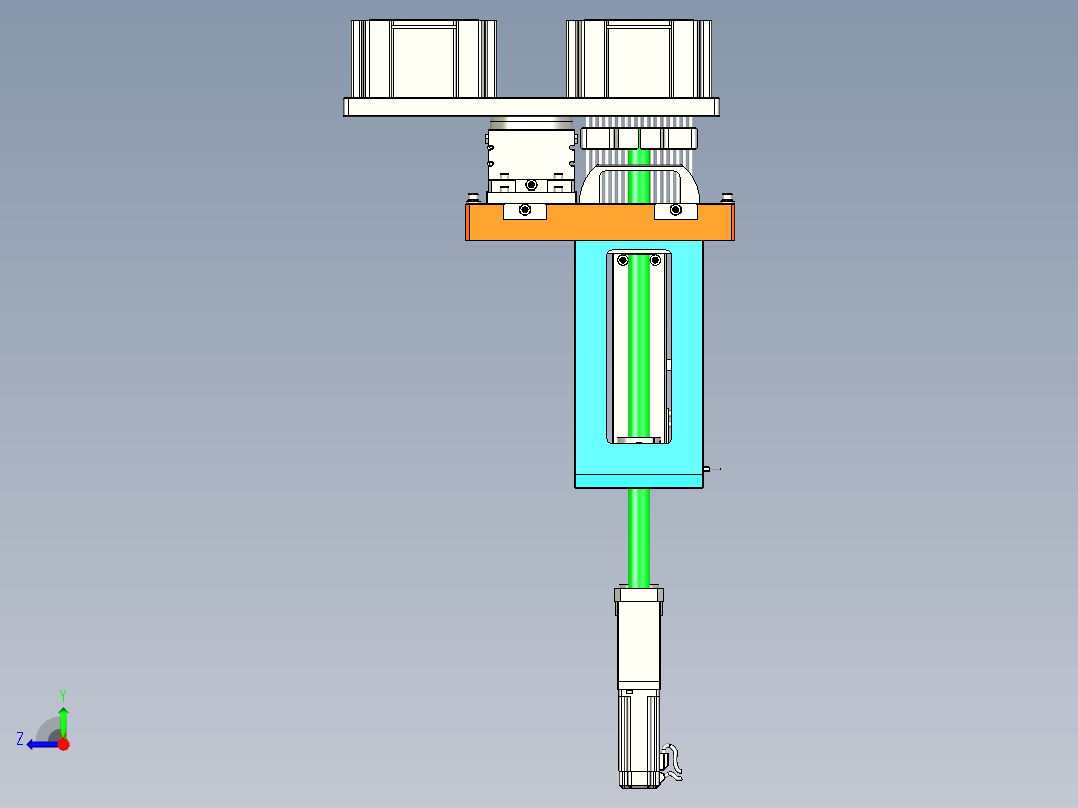 自动供料装置设计模型右视图