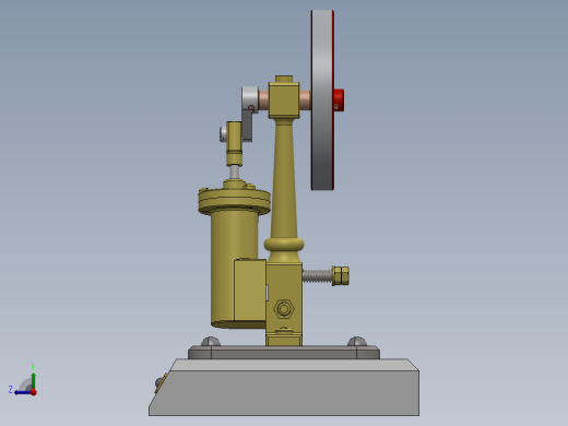 蒸汽机simple-oscillating-engine-1836-模型格式为 sw右视缩略图