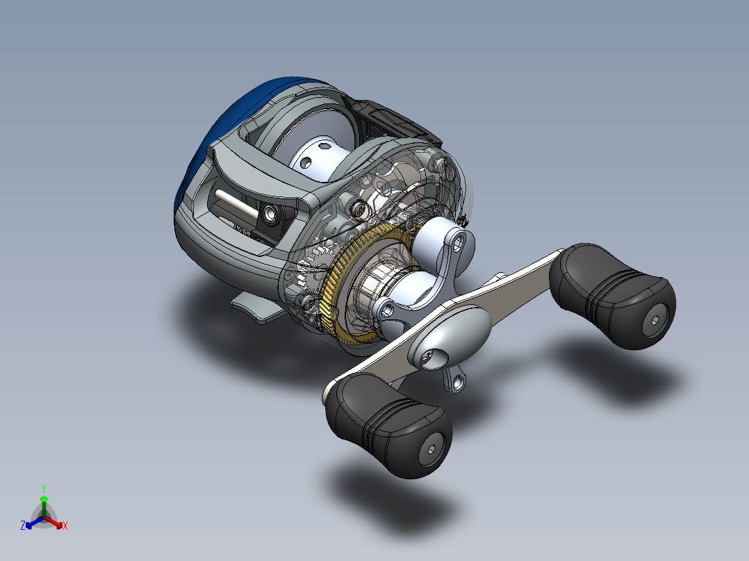 路亚水滴轮正等轴测图