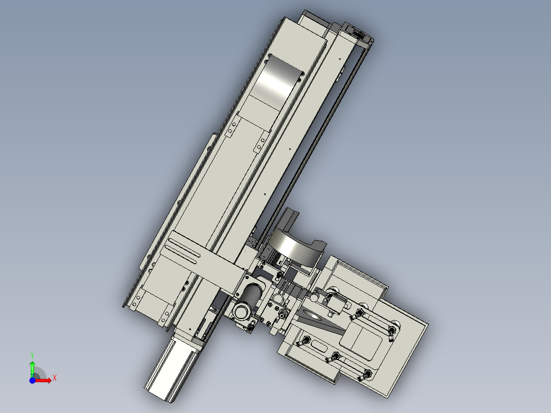 右侧电芯上料组件前视图