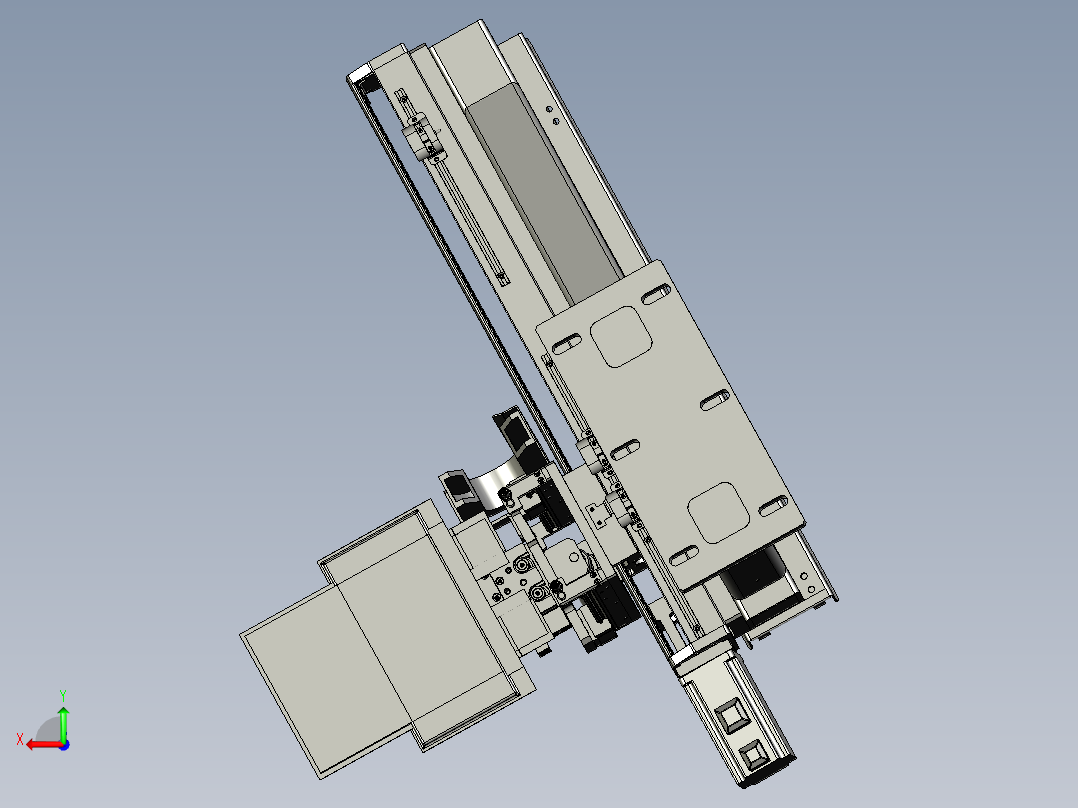 右侧电芯上料组件后视图