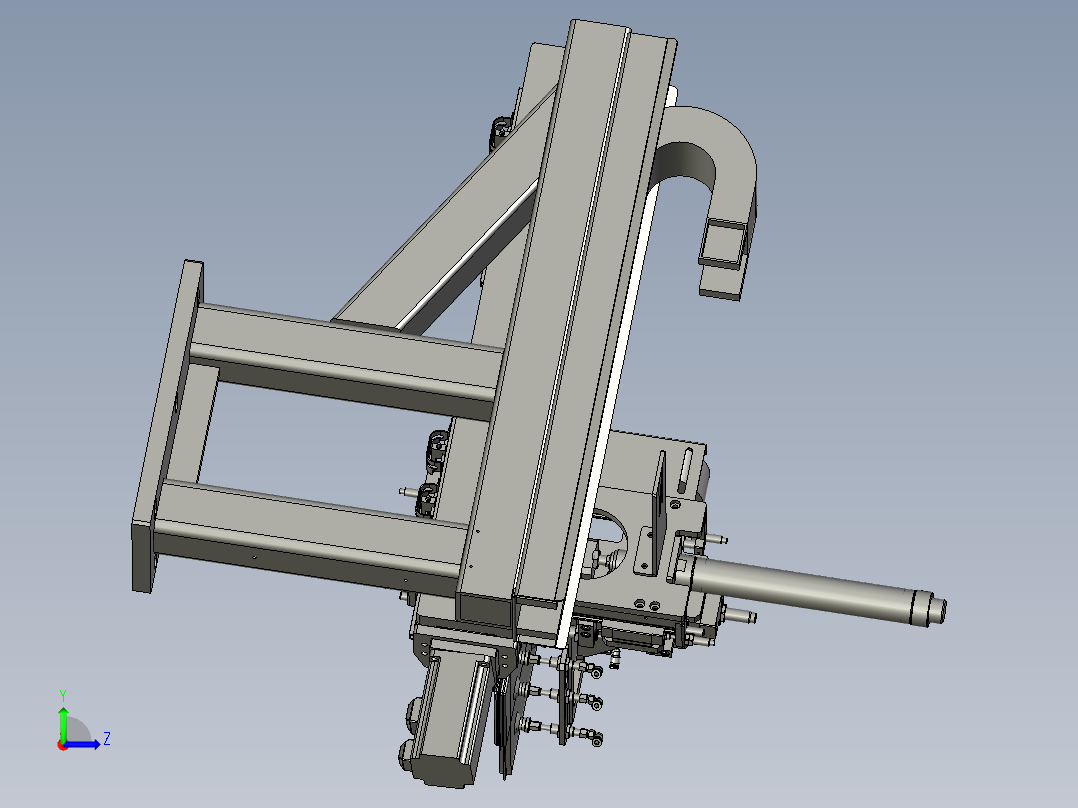 右侧电芯上料组件左视图