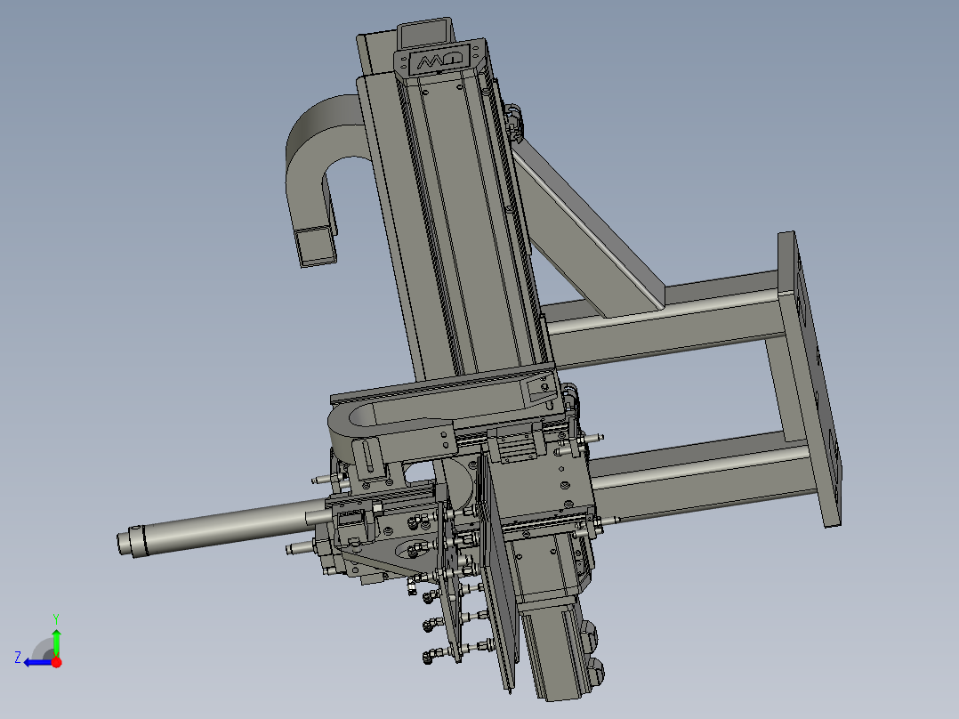 右侧电芯上料组件右视图