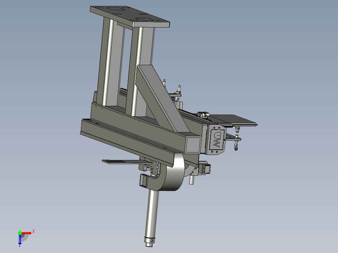 右侧电芯上料组件俯视图