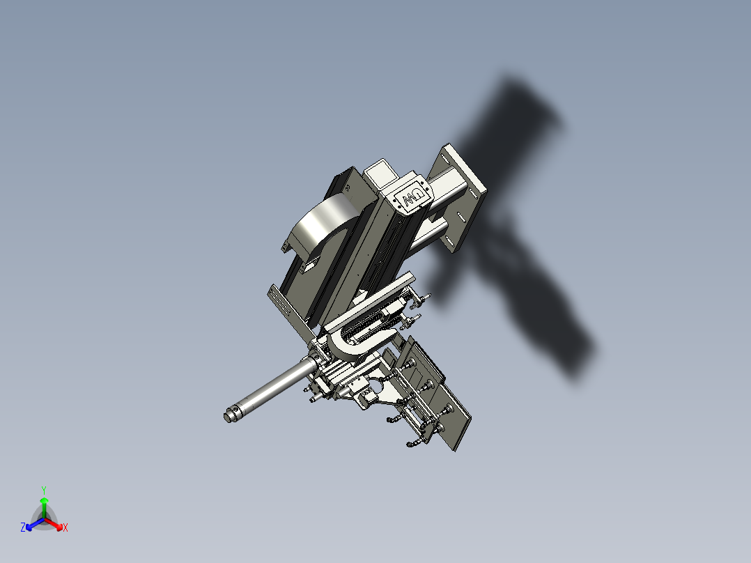 右侧电芯上料组件正等轴测图
