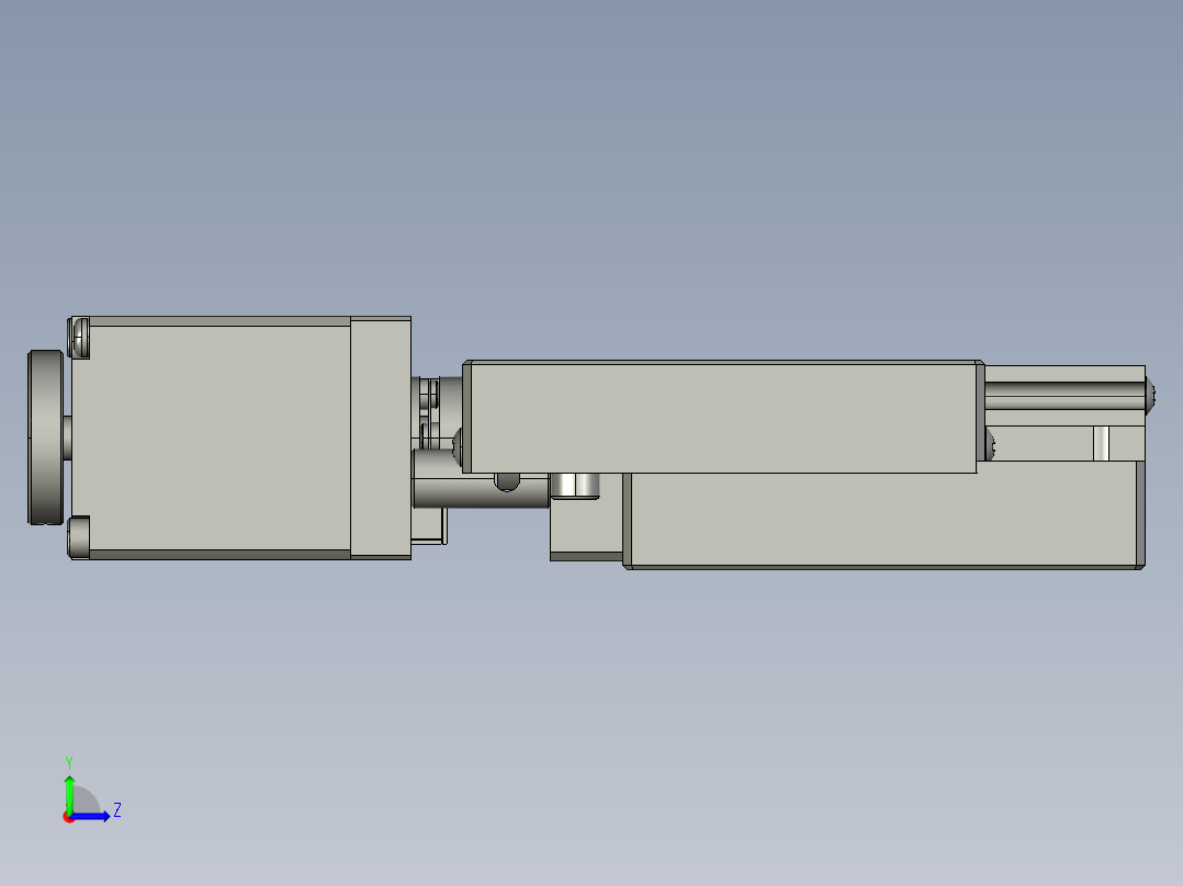 电动滑台KSH-620电动位移滑台精密位移台KSHX620左视图