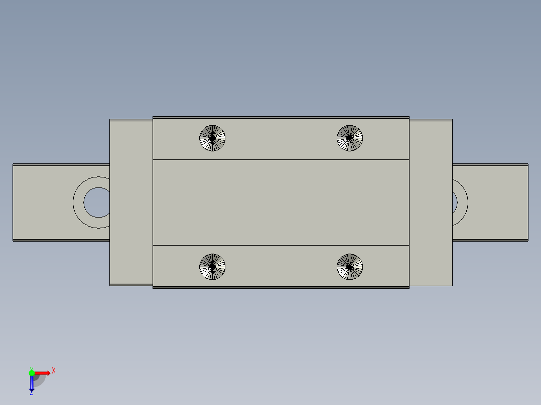 MGN9H-60滑轨副俯视图