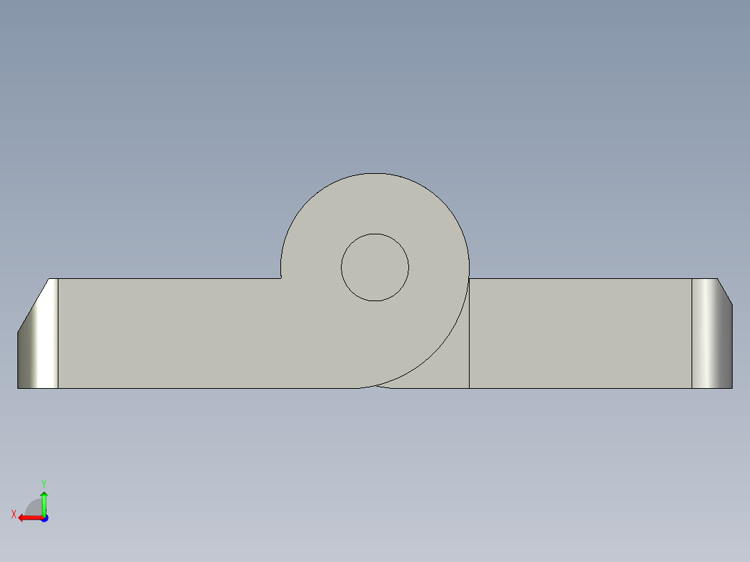 铝型材铰链3030(孔距3024)后视图