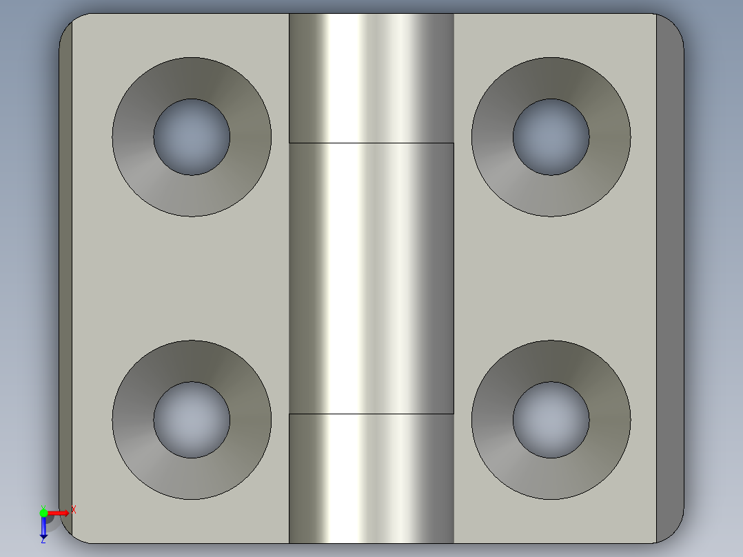铝型材铰链3030(孔距3024)俯视图