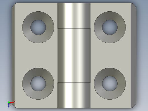 铝型材铰链3030(孔距3024)俯视缩略图