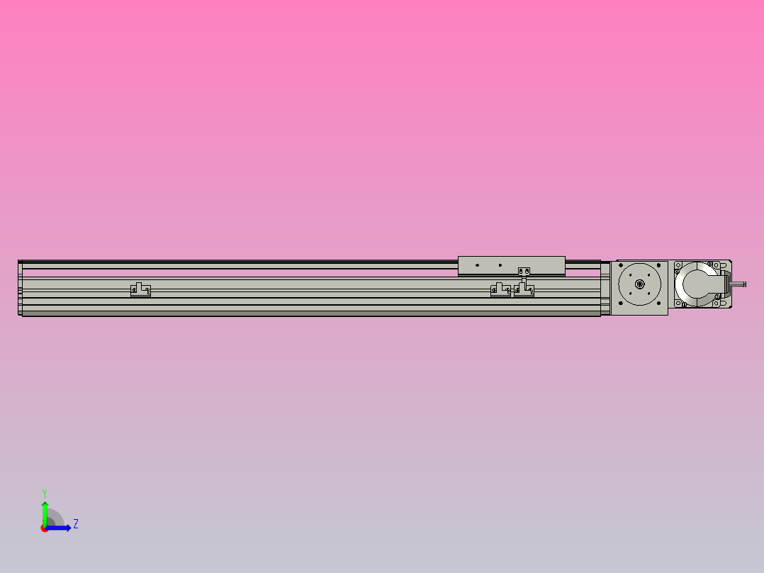 MT136BT半封闭皮带滑台[MT136BT.L100.500.R.M40.C3]左视图