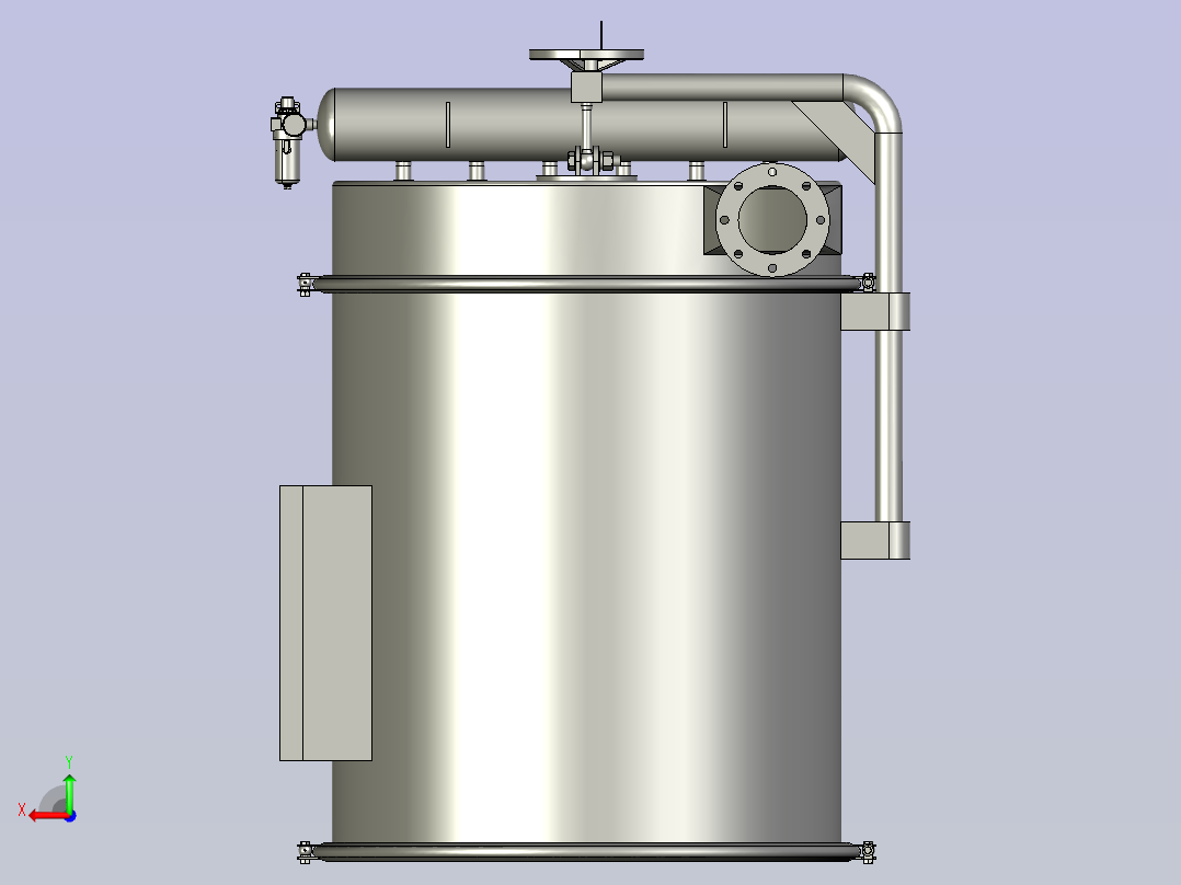 仓顶除尘器1100后视图