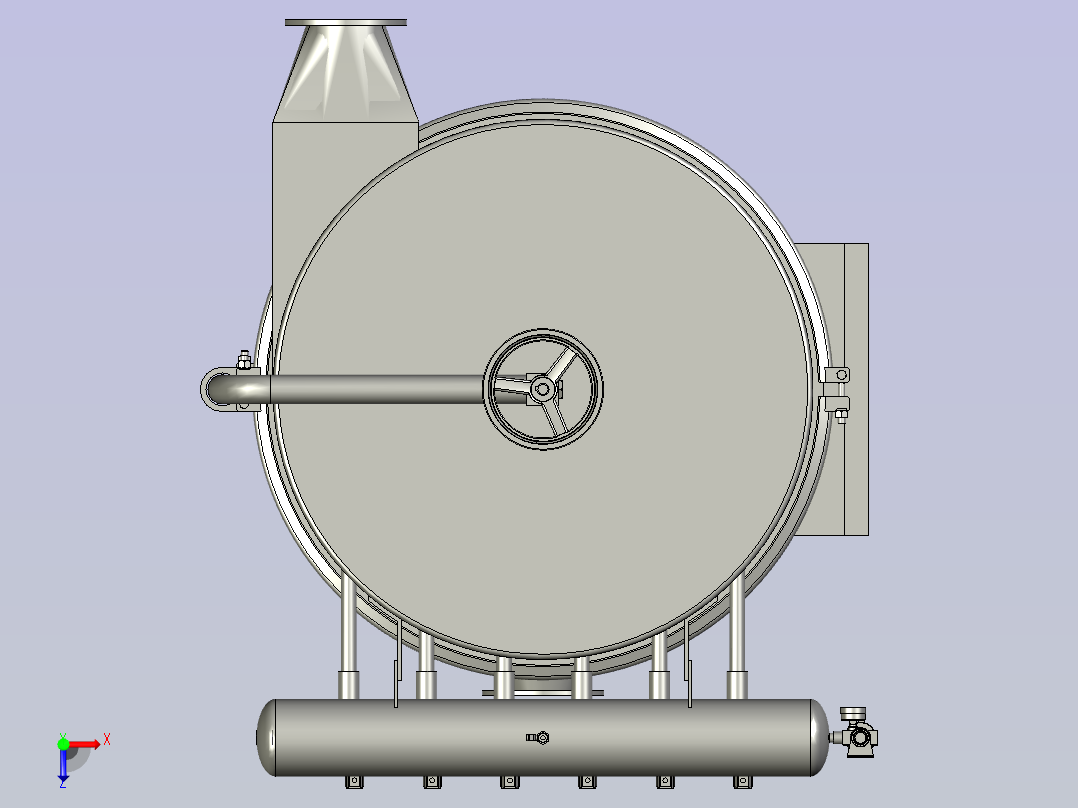仓顶除尘器1100俯视图