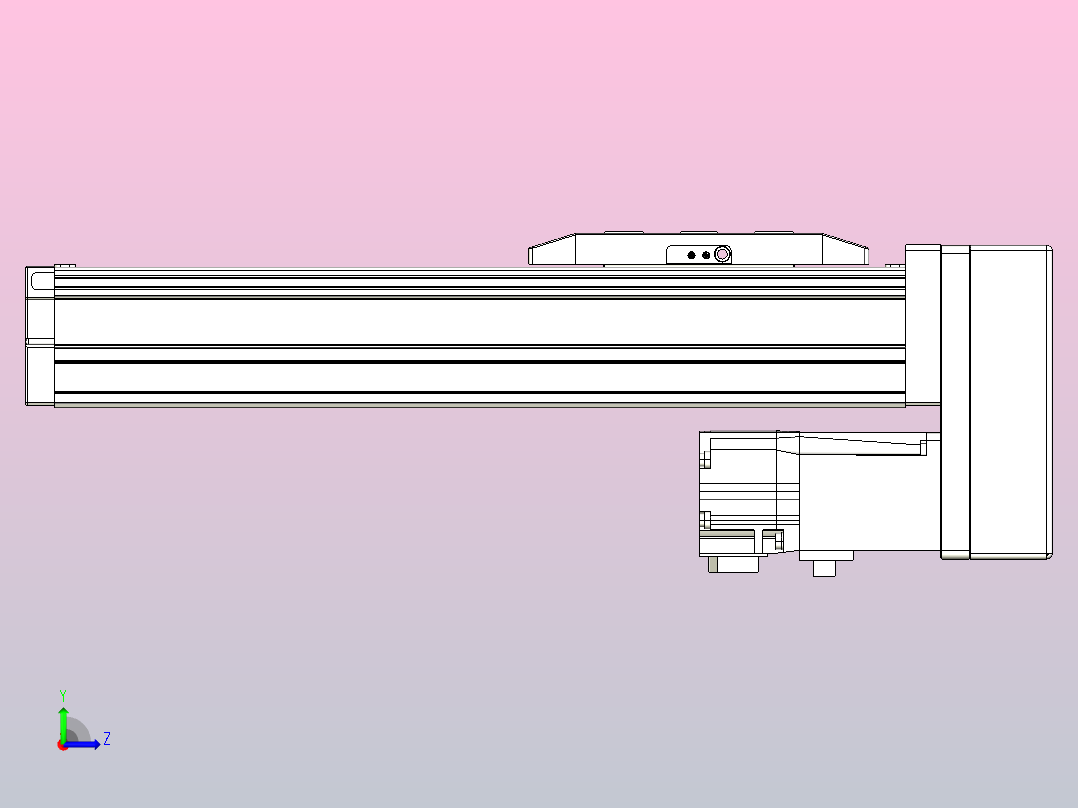 滚珠丝杠直线轴内置导轨TPA-GCR-50-1210C-L150-MP-M10-N3左视图