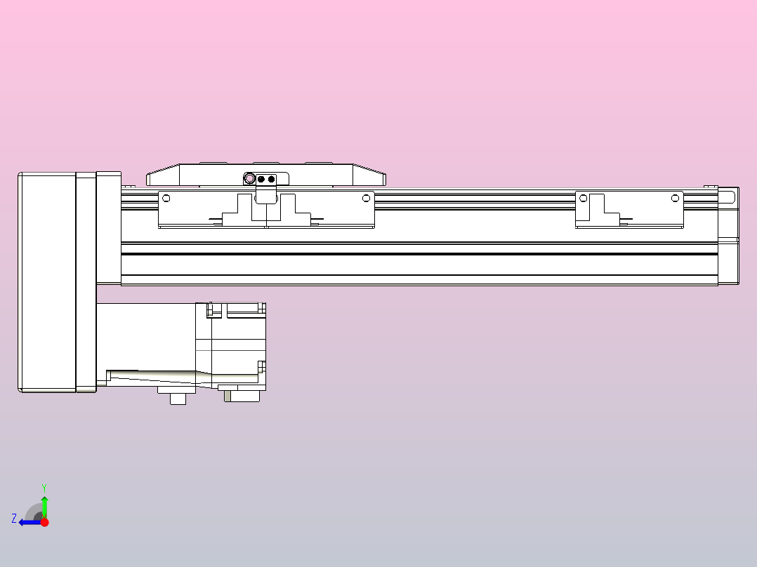 滚珠丝杠直线轴内置导轨TPA-GCR-50-1210C-L150-MP-M10-N3右视图