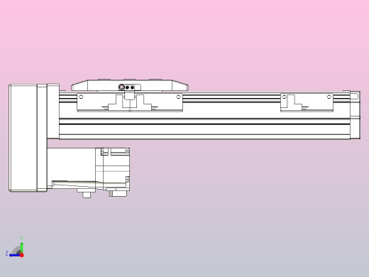 滚珠丝杠直线轴内置导轨TPA-GCR-50-1210C-L150-MP-M10-N3右视缩略图