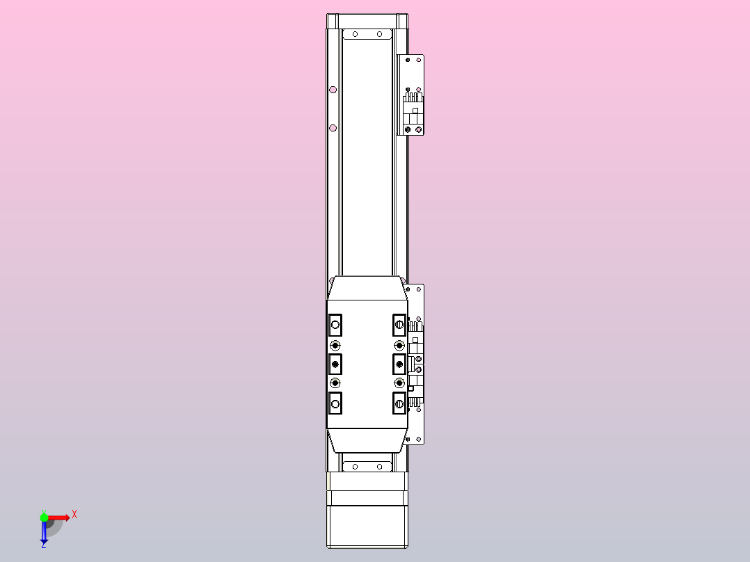 滚珠丝杠直线轴内置导轨TPA-GCR-50-1210C-L150-MP-M10-N3俯视图