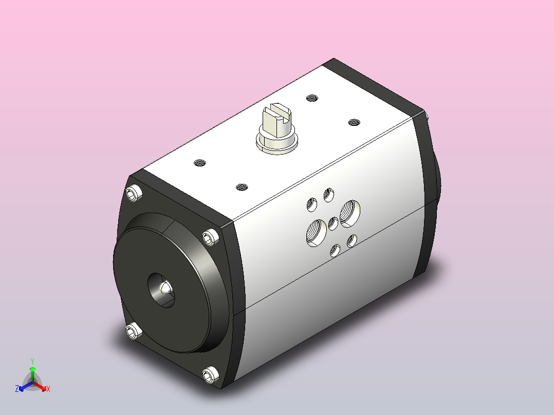 GT气动执行器[GT75×90°]正等轴测图