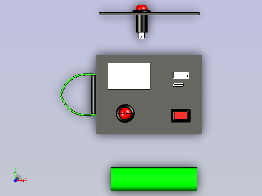 基于物联网的输液指示器面板前视图