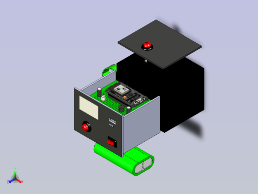 基于物联网的输液指示器面板正等轴测缩略图