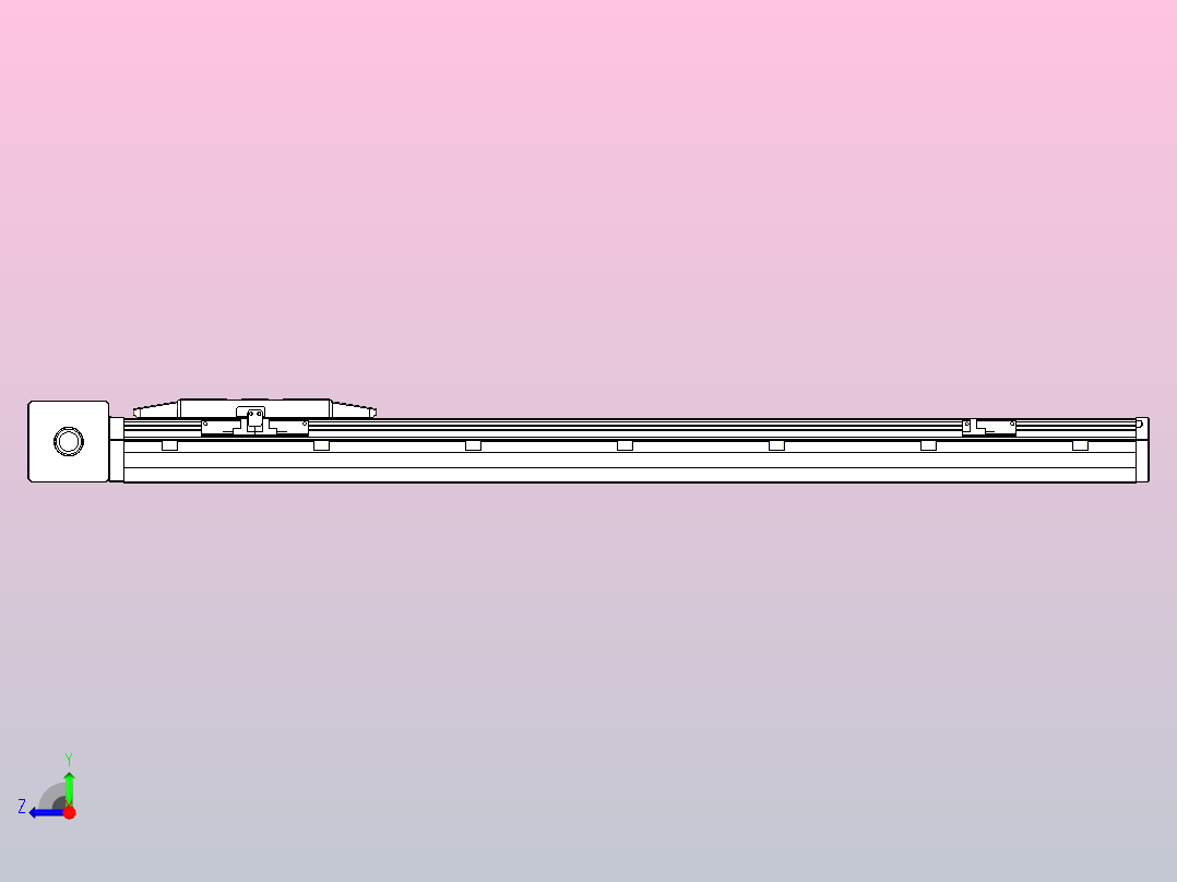 机器人皮带驱动直线轴TPA-GCB-150-P80-L700-DR-M75-N3右视图