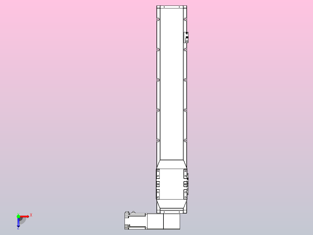 机器人皮带驱动直线轴TPA-GCB-150-P80-L700-DR-M75-N3俯视图