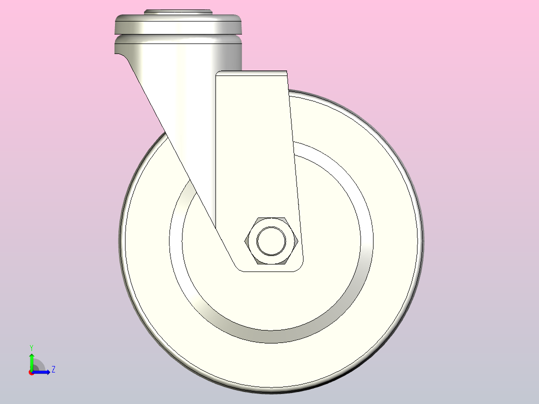 脚轮CBM01-125-P左视图