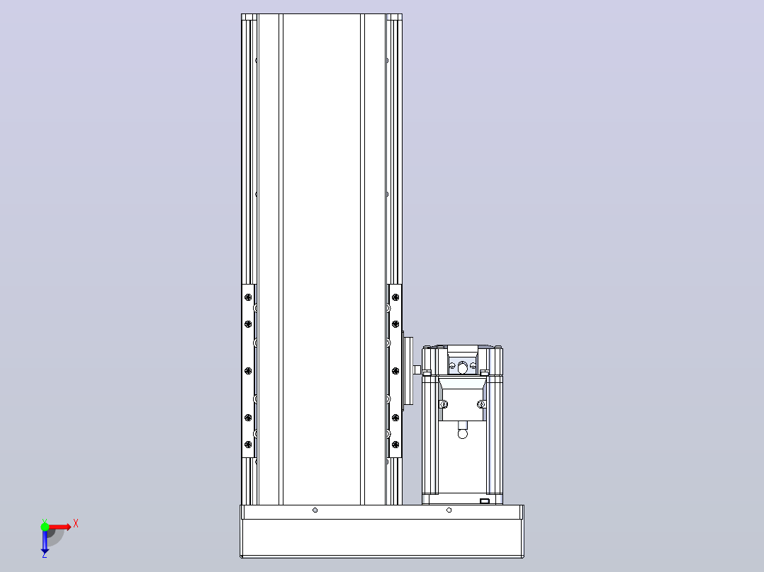 日规模组半封闭丝杆TPA-HNR-120D-1610C-L150-MR-Y-P40-N3俯视图