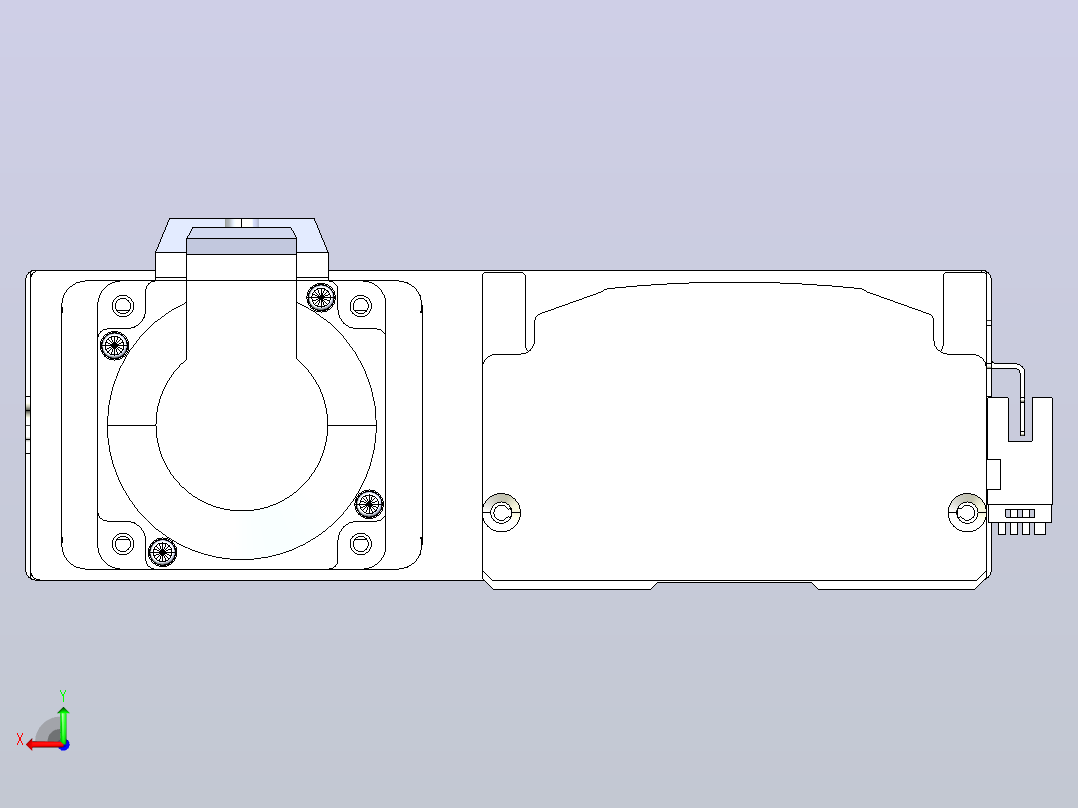 日规模组半封闭丝杆TPA-HNR-105D-1610C-L1200-MR-C-P40-N3后视图