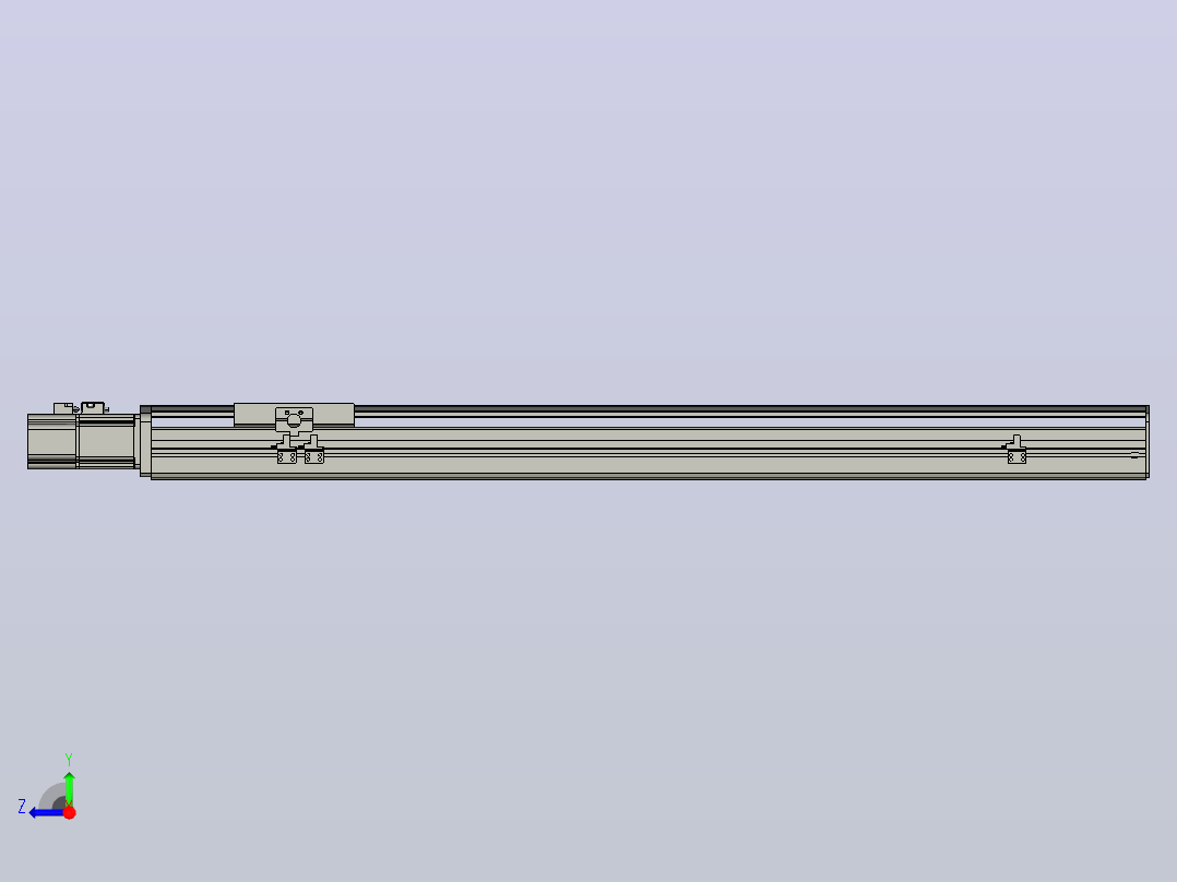 TE13D-L800-B5-M1半密封丝杆模组滑台右视图