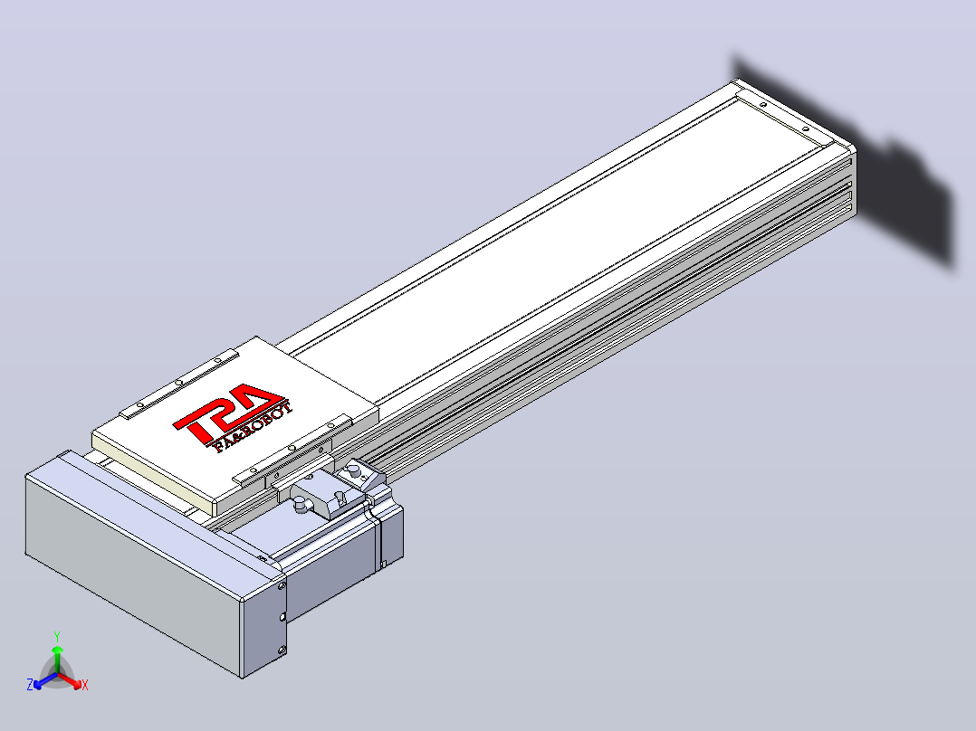 滚珠丝杠直线轴带导轨全封闭TPA-HCR-110D-1610C-L400-MR-Y-P40-N3主视图