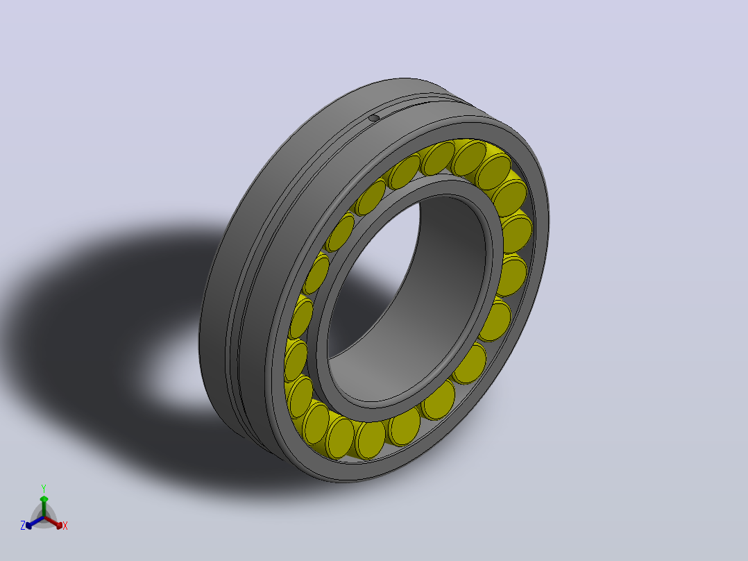 轴承-SKF 22219E正等轴测图