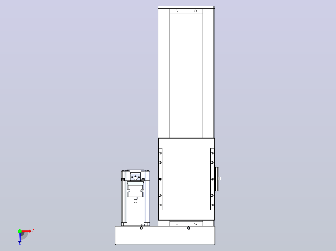 滚珠丝杠直线轴带导轨全封闭TPA-HCR-120D-1610C-L250-ML-Y-P40-N3俯视图