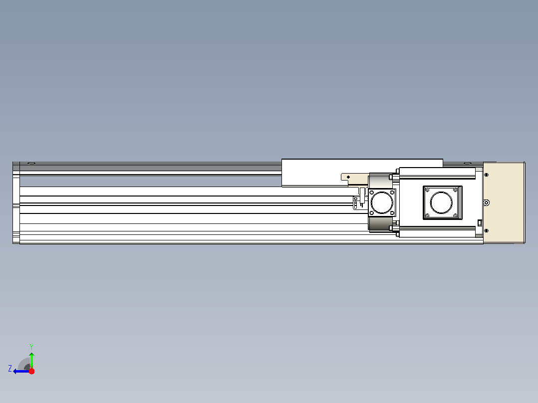 日规模组半封闭丝杆TPA-HNR-220D-3210C-L300-ML-Y-P1K-N3右视图