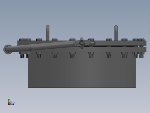 垂直吊盖板式平焊法兰人孔_人孔 Ⅰ 600-6左视缩略图