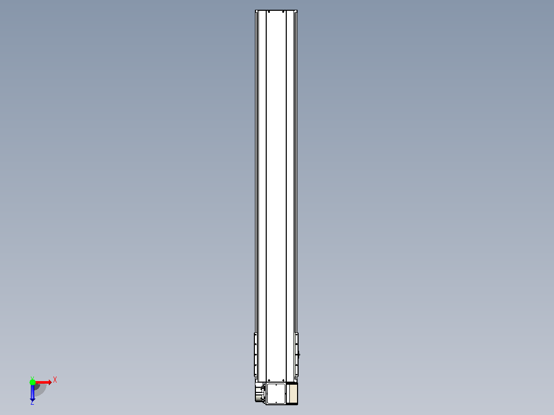皮带直线轴半封闭可选导轨TPA-HNB-220D-176-L1550-RP-Y-P1K-N3俯视图
