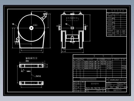 螺旋板换热器结构简图cad图CAD设计图