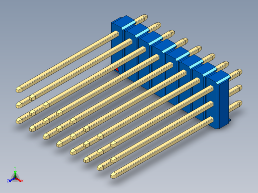 彩色公头100mil（2.54mm）系列-DS1021_blue_3x08p_100mil_Type19_rev1.0